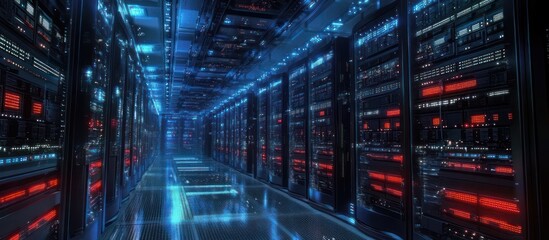 Server Room Interior: A Glimpse into the Digital World