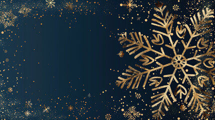 Christmas decorations golden stars leaves bokeh glitter frame border on blue background abstract greeting cards, banners, merry christmas, happy winter, new year eve , new year celebrations