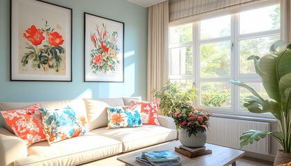 Colourful living room Country Chic Interior Design Style