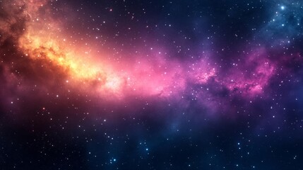 Cosmic dust clouds drifting through a starry night sky, space background, ethereal space photography