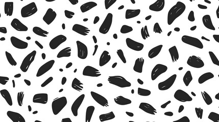 Black Branches, Shapes, Bars, Waves, Strokes on White Background, Abstract Image, Texture, Pattern, Wallpaper, Cover and Screen of Smartphone, Cell Phone, Computer, Laptop, 9:16 and 16:9 Format