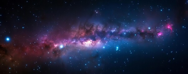 Fototapeta premium Cosmic dust drifting through the Orion Arm of the Milky Way, galactic background, deep space imagery