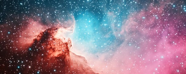 Cosmic dust forming the silhouette of the Horsehead Nebula, nebula background, deep space clarity