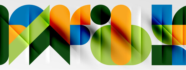 Round shapes, circles and lines minimal geometric background. Vector Illustration For Wallpaper, Banner, Background, Card, Book Illustration, landing page