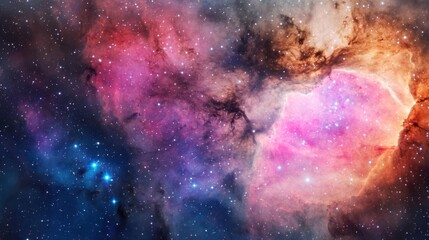 Obraz premium Detailed view of the North America Nebula with cosmic dust and star clusters, nebula background, space photography