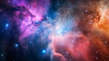 Obraz premium Swirling cosmic dust clouds in the Eagle Nebula, nebula background, deep space photography