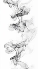 Smoke on White Background, Abstract Image, Texture, Pattern, Wallpaper, Cover and Screen of Smartphone, Cell Phone, Computer, Laptop, 9:16 and 16:9 Format
