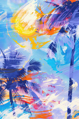 Summertime Brush Stroke Background