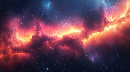 Fototapeta premium A cosmic art piece with vibrant galaxies and stars picture