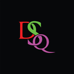 Fototapeta premium DSQ modern and creative letter logo