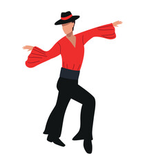 flamenco dancer man in elegant suit