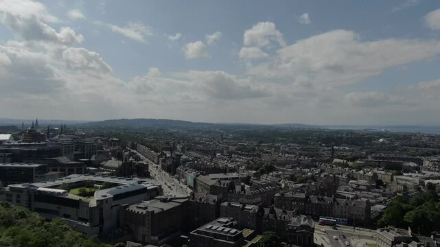 Edinburgh Scotland scenic city aerial view