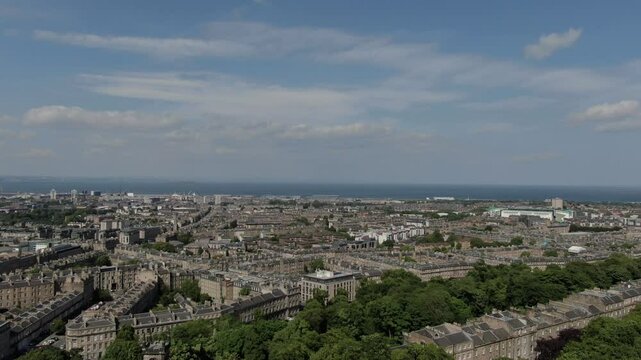 Edinburgh Scotland scenic city aerial view