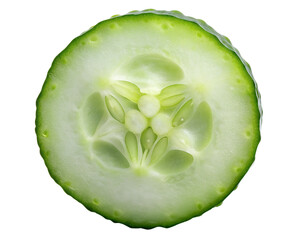 sliced cucumber isolated on transparent background png