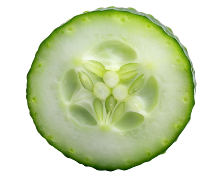 sliced cucumber isolated on transparent background png