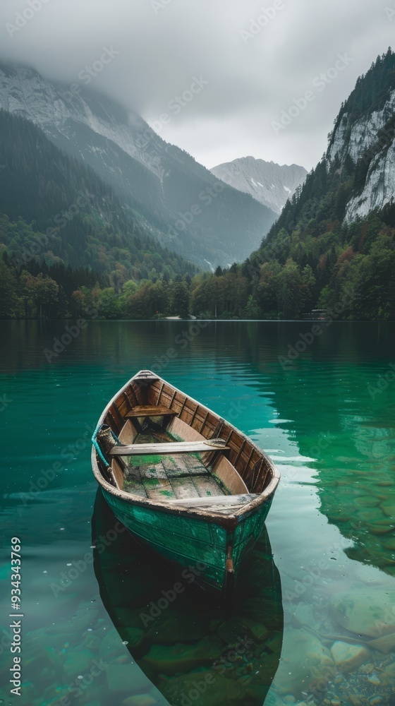 Wall mural a boat on the water