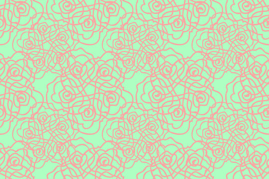 ajour rose flower ornament 
Seamless vector pattern for design and decoration. 
