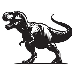 Dinosaur silhouettes, vector silhouette design, isolated white background