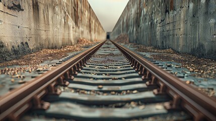 Obraz premium concrete rail road