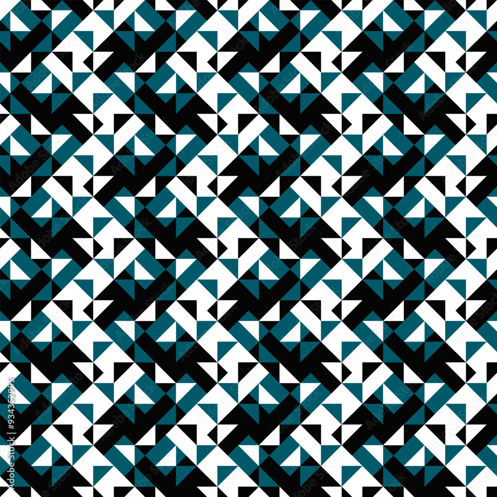 Poster random abstract three color pattern background - seamless repetitive vector illustration
