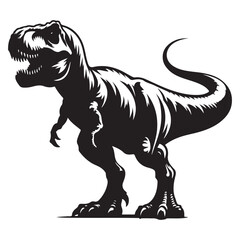 Obraz premium Dinosaur silhouettes, vector silhouette design, isolated white background