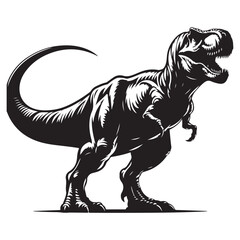 Obraz premium Dinosaur silhouettes, vector silhouette design, isolated white background