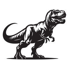 Dinosaur silhouettes, vector silhouette design, isolated white background