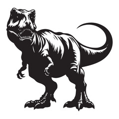 Dinosaur silhouettes, vector silhouette design, isolated white background