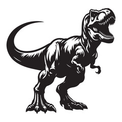 Obraz premium Dinosaur silhouettes, vector silhouette design, isolated white background