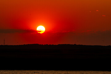 Avalon, New Jersey, USA - Sunset over the Cape May Wildlife Refuge in Cape May County New Jersey