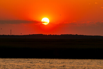 Avalon, New Jersey - Golden Hour Sunset over the Cape May National Wildlife Refuge