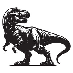 Dinosaur silhouettes, vector silhouette design, isolated white background