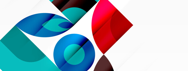 Circles and petals. Geometric beautiful abstract minimal template for Wallpaper, Banner, Background, Card, Book Illustration, landing page