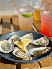 oysters and lemon