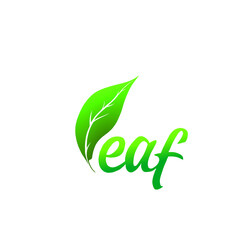 green leaf illustration of leaf writing bracelet on a white background