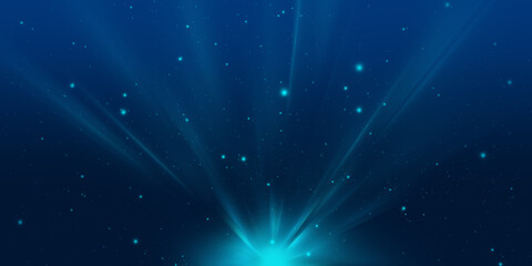 Obraz premium Magic blue background particle effect, simple background motion graphic