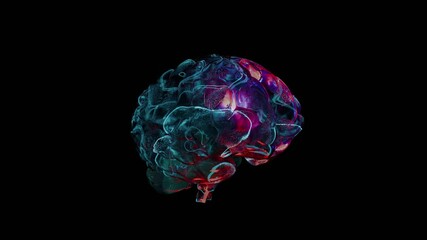 Brain activity, neural impulses in the human brain. the neurobiological concept