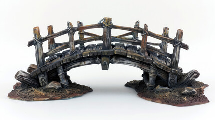 old bridge on white background