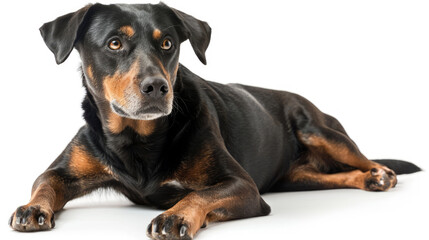 Obraz premium Dog on white background