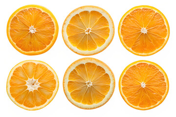 Fototapeta premium orange slices isolated on transparent background png