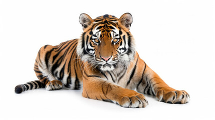 Tiger on white background