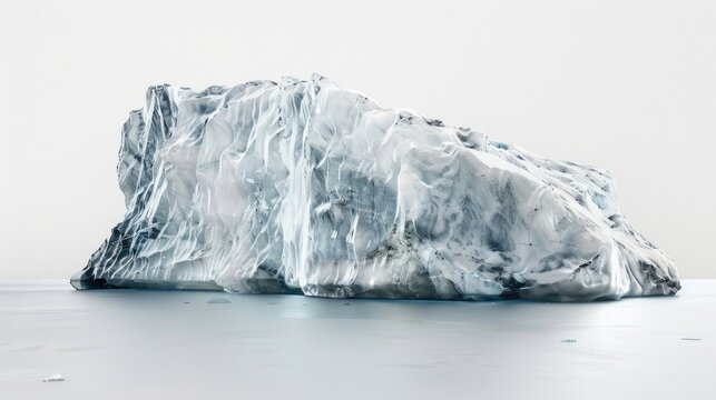 arge iceberg on white background 
