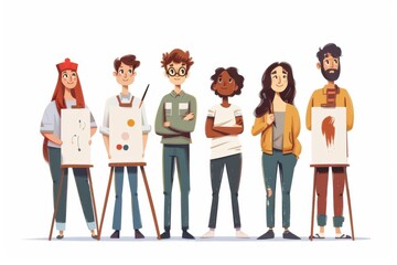 Obraz premium Diverse Artists Showcase Their Creative Visions