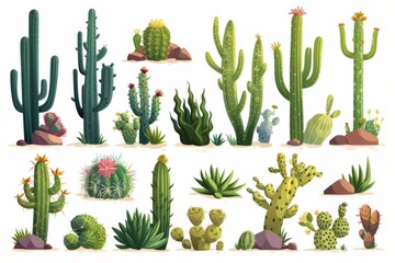 Desert Cactus and Flora Collection