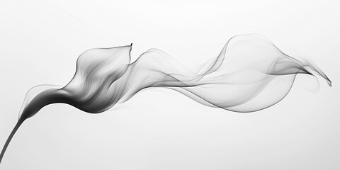 Elegant calla lily flower made of swirling smoke - Perfect for abstract art, floral design, and digital illustration