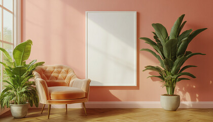 Colourful living room Retro Elegant Glam Interior Design