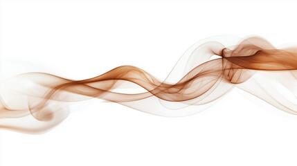 A abstract yellow smoke on white background