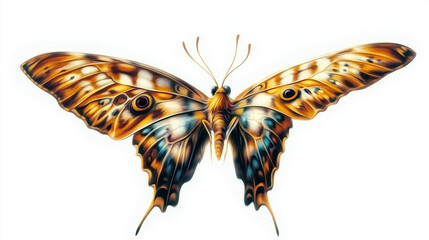 a close up of a colorful butterfly