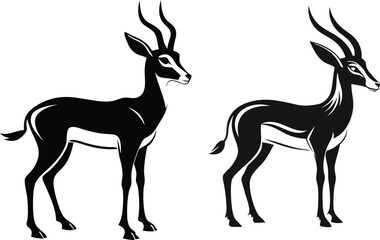 Obraz premium springbok vector art illustration vector illustration 