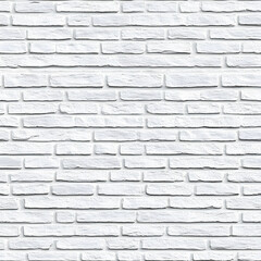 Obraz premium seamless brick wall texture tile white mortar joints for surface mapping stone bricks architecture game design 2d flat